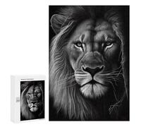 300 PCS Rompecabezas para Adolescentes Angry Lion Face Animal Rompecabezas para Adultos Juego Práctico Difícil Interacción Entre Padres E Hijos 300 PCS