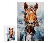 300 PCS Rompecabezas para Adolescentes Animal Horse Rompecabezas para Adultos Juegos Relajantes Mejora La Memoria Interacción Entre Padres E Hijos 300 PCS