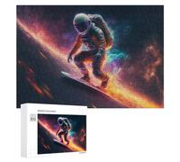 300 PCS Rompecabezas para Adolescentes Astronaut Surfing in Space -6 Rompecabezas para Adultos Juegos Familiares Regalo De Cumpleaños Diversión En Casa Actividades, 300 PCS