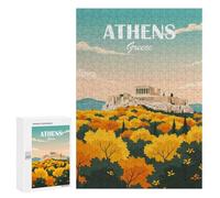 300 PCS Rompecabezas para Adolescentes Athens Greece Rompecabezas para Adultos Regalos De Cumpleaños Juego Familiar Apto para Personas De 14 Años En Adelante 300 PCS