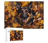 300 PCS Rompecabezas para Adolescentes Autumn's Embrace German Shepherd's Cozy Moment Rompecabezas para Adultos Juego De Ingenio Regalos para Mujeres Cumpleaños Y Navidad 300 PCS