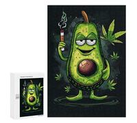 300 PCS Rompecabezas para Adolescentes Avocado Cannabis Rompecabezas para Adultos Juguetes Antiestrés Decoración De Pared Diversión Actividades En Casa, 300 PCS
