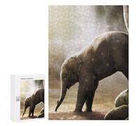 300 PCS Rompecabezas para Adolescentes Baby Elephant and Mouse Rompecabezas para Adultos Juguetes Antiestrés Desafío Difícil Cumpleaños