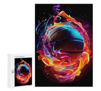 300 PCS Rompecabezas para Adolescentes Basketball Sport Neon Rompecabezas para Adultos Juegos Familiares Desafío Difícil Ayuda A Ejercitar El Cerebro 300 PCS