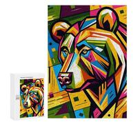 300 PCS Rompecabezas para Adolescentes Bear WPAP Colorful Rompecabezas para Adolescentes Juegos Divertidos Análisis Y Lógica Cumpleaños 300 PCS