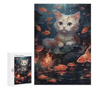 300 PCS Rompecabezas para Adolescentes Becoming Koi Kitten Rompecabezas para Adultos Regalos De Cumpleaños Juego Familiar Apto para Personas De 14 Años En Adelante 300 PCS