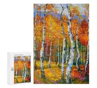 300 PCS Rompecabezas para Adolescentes Birches in The Sun Rompecabezas para Adultos Juegos Familiares Mejora La Memoria Regalos para Amigos Y Familiares 300 PCS