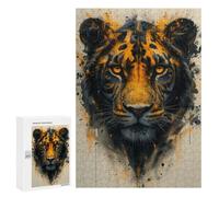 300 PCS Rompecabezas para Adolescentes Black Jaguar Painting Rompecabezas para Adultos Juegos Relajantes Mejora La Memoria Interacción Entre Padres E Hijos 300 PCS