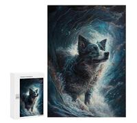 300 PCS Rompecabezas para Adolescentes Border Collie Dog Rompecabezas para Adultos Juegos Divertidos Regalo De Cumpleaños Cumpleaños Y Navidad 300 PCS