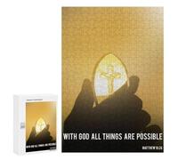 300 PCS Rompecabezas para Adolescentes Bright Stone Christ Quote Rompecabezas para Adultos Juegos Familiares Desafío Difícil Ayuda A Ejercitar El Cerebro 300 PCS