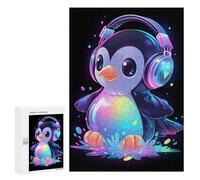 300 PCS Rompecabezas para Adolescentes Bubbly Penguin Music Rompecabezas para Adultos Juegos Familiares Mejora La Memoria Regalos para Amigos Y Familiares 300 PCS