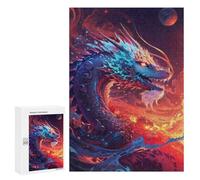 300 PCS Rompecabezas para Adolescentes Celestial Fire Serpent Rompecabezas para Adultos Juegos Familiares Mejora La Memoria Regalos para Amigos Y Familiares 300 PCS