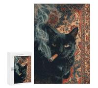 300 PCS Rompecabezas para Adolescentes Chill Cat with Cigar Rompecabezas para Adolescentes Actividades Familiares para Cumpleaños, Navidad 300 PCS