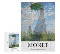 300 PCS Rompecabezas para Adolescentes Claude Monet Woman Parasol Rompecabezas para Adultos Juegos Familiares Mejora La Memoria Regalos para Amigos Y Familiares 300 PCS
