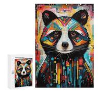 300 PCS Rompecabezas para Adolescentes Colorful Abstract Panda Art Rompecabezas para Adultos Juguetes Antiestrés Regalo De Cumpleaños Regalo De Cumpleaños, Regalos, 300 PCS