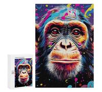 300 PCS Rompecabezas para Adolescentes Colorful Chimpanzee Portrait-8 Rompecabezas para Adultos Juego De Ingenio Regalos para Mujeres Cumpleaños Y Navidad 300 PCS