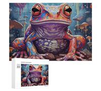 300 PCS Rompecabezas para Adolescentes Colorful Fantasy Frog Rompecabezas para Adultos Juego De Ingenio Regalos para Mujeres Cumpleaños Y Navidad 300 PCS