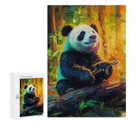 300 PCS Rompecabezas para Adolescentes Colorful Panda in Nature -1 Rompecabezas para Adultos Juego De Ingenio Regalos para Mujeres Cumpleaños Y Navidad 300 PCS