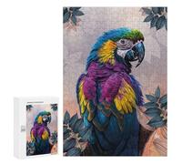 300 PCS Rompecabezas para Adolescentes Colorful Parrot in Low Poly Style Rompecabezas para Adolescentes Juegos Divertidos Análisis Y Lógica Cumpleaños 300 PCS