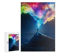 300 PCS Rompecabezas para Adolescentes Colorful Sky Man Mountain Rompecabezas para Adultos Juego Práctico Desafío Difícil Cumpleaños Y Navidad 300 PCS
