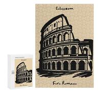 300 PCS Rompecabezas para Adolescentes Colosseum and Foro Romano Illustration Rompecabezas para Adultos Desafío Difícil Actividades Divertidas En Casa Gran Regalo para Jugar 300 PCS