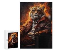 300 PCS Rompecabezas para Adolescentes Cool Old Lion Animal Art Rompecabezas Juegos Relajantes Desafío Difícil Desafiante De Completar 300 PCS