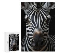 300 PCS Rompecabezas para Adolescentes Cool Zebra Animal Portrait Rompecabezas para Adultos Juego Práctico Montaje De Patrones Cumpleaños Y Navidad 300 PCS