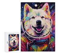 300 PCS Rompecabezas para Adolescentes Cosmic Canine Explorer-1 Rompecabezas para Adultos Desafío Difícil Actividades Divertidas En Casa Gran Regalo para Jugar 300 PCS