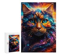 300 PCS Rompecabezas para Adolescentes Cosmic Cat Juegos Familiares De Rompecabezas para Adultos Que Mejoran La Memoria Ayudan A Ejercitar El Cerebro 300 PCS