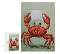 300 PCS Rompecabezas para Adolescentes Crab with Toilet Paper Painting Rompecabezas para Adultos Juegos Divertidos Regalo De Cumpleaños Cumpleaños Y Navidad 300 PCS