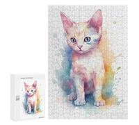 300 PCS Rompecabezas para Adolescentes Cute Japanese Bobtail Cat Rompecabezas para Adultos Juego Práctico Regalos para Mujeres Ayuda A Ejercitar El Cerebro 300 PCS