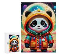 300 PCS Rompecabezas para Adolescentes Cute Panda Space Hoodie Rompecabezas para Adultos Regalos De Cumpleaños Juego Familiar Apto para Personas De 14 Años En Adelante 300 PCS