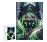 300 PCS Rompecabezas para Adolescentes Cybergoth Demon Girl Anime Rompecabezas para Adultos Juegos Familiares Desafío Difícil Ayuda A Ejercitar El Cerebro 300 PCS