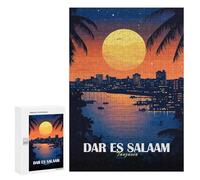 300 PCS Rompecabezas para Adolescentes Dar Es Salaam, Tanzania Cityscape Rompecabezas para Adultos Juego Práctico Difícil Interacción Entre Padres E Hijos 300 PCS