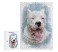 300 PCS Rompecabezas para Adolescentes Dogo Argentino Watercolor Rompecabezas para Adultos Juguetes Antiestrés Análisis Y Lógica Interacción Entre Padres E Hijos 300 PCS