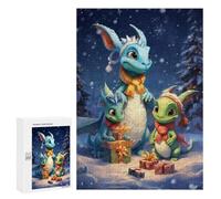 300 PCS Rompecabezas para Adolescentes Dragon Christmas Family Juegos Familiares De Rompecabezas para Adultos Que Mejoran La Memoria Ayudan A Ejercitar El Cerebro 300 PCS