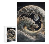 300 PCS Rompecabezas para Adolescentes Dragon Moon Sky Art -2 Rompecabezas para Adultos Juego De Ingenio Regalos para Mujeres Cumpleaños Y Navidad 300 PCS