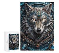 300 PCS Rompecabezas para Adolescentes Emerald King Wolf Rompecabezas para Adultos Juegos Familiares Mejora La Memoria Regalos para Amigos Y Familiares 300 PCS