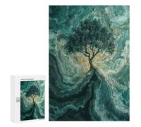 300 PCS Rompecabezas para Adolescentes Emerald Tree Rompecabezas para Adultos Juegos Relajantes Mejora La Memoria Interacción Entre Padres E Hijos 300 PCS