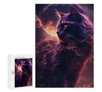 300 PCS Rompecabezas para Adolescentes Enchanted Celestial Feline Rompecabezas para Adultos Juegos Familiares Mejora La Memoria Regalos para Amigos Y Familiares 300 PCS