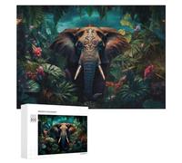300 PCS Rompecabezas para Adolescentes Enchanted Elephant in Lush Jungle Rompecabezas para Adultos Juego De Ingenio Regalos para Mujeres Cumpleaños Y Navidad 300 PCS