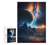 300 PCS Rompecabezas para Adolescentes Ethereal Twilight Peaks Rompecabezas para Adultos Juegos Familiares Desafío Difícil Ayuda A Ejercitar El Cerebro 300 PCS