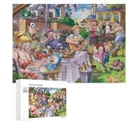 300 PCS Rompecabezas para Adolescentes Family Picnic in The Garden Rompecabezas para Adultos Juegos Familiares Regalo De Cumpleaños Diversión En Casa Actividades, 300 PCS