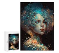 300 PCS Rompecabezas para Adolescentes Fantasy Floral Portrait -1 Rompecabezas para Adultos Juegos Relajantes Mejora La Memoria Interacción Entre Padres E Hijos 300 PCS