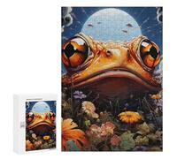 300 PCS Rompecabezas para Adolescentes Fantasy Frog in A Flower Garden Rompecabezas para Adolescentes Juguetes Antiestrés Vacaciones En Casa Matar El Tiempo Desafío Educativo 300 PCS