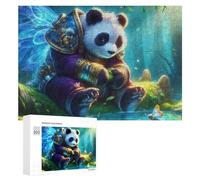 300 PCS Rompecabezas para Adolescentes Fantasy Panda in Enchanted Forest Rompecabezas para Adultos Juegos Familiares Regalo De Cumpleaños Diversión En Casa Actividades, 300 PCS