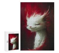 300 PCS Rompecabezas para Adolescentes Fantasy White Cat Artwork Rompecabezas para Adolescentes Actividades Familiares para Cumpleaños, Navidad 300 PCS