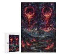 300 PCS Rompecabezas para Adolescentes Fiery Landscape with Celestial Rings Rompecabezas para Adolescentes Juegos Divertidos Análisis Y Lógica Cumpleaños 300 PCS