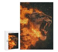 300 PCS Rompecabezas para Adolescentes Fiery Lion Roar Rompecabezas para Adultos Juego Práctico Difícil Interacción Entre Padres E Hijos 300 PCS