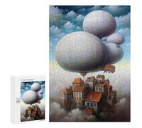 300 PCS Rompecabezas para Adolescentes Floating Village in The Sky Rompecabezas para Adultos Juegos Familiares Mejora La Memoria Regalos para Amigos Y Familiares 300 PCS